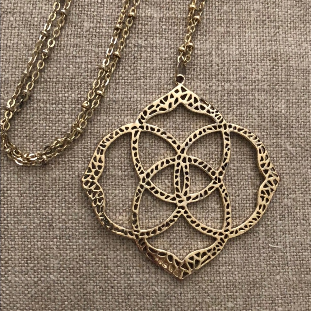 Kendra Scott Logo Gold Necklace